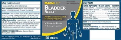 Bladder Relief Lbl (Mgni0018 Bladder Relief Lbl)
